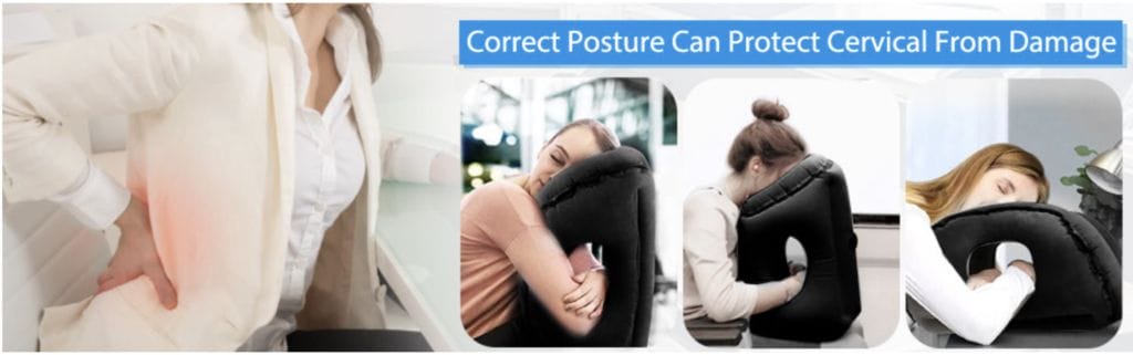 woman demo HOMCA Travel Pillow